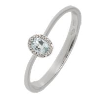 Anello Namuri Donna BASIC COLOR in Oro bianco Acquamarina 0.50 Ct ACAN3/AM-12 - ACAN3/AM-12